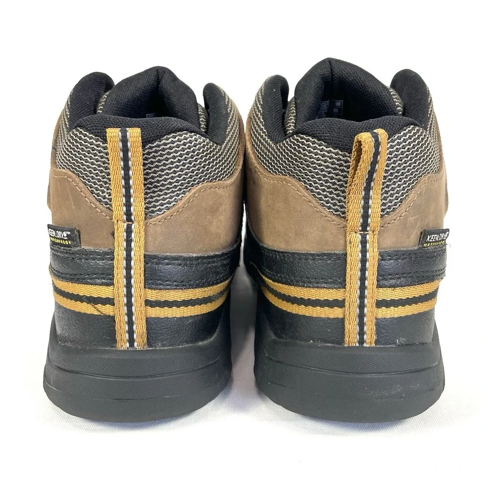 Keen Targhee Dark Earth/Golden Brown Leather Waterproof Hiking Boots Youth 5 - Picture 7 of 10